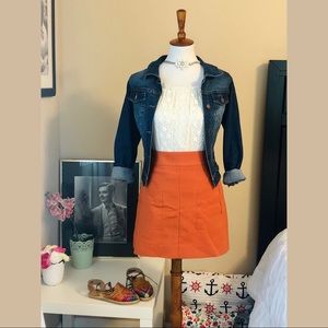 Beautiful Burnt Orange Zara mini skirt